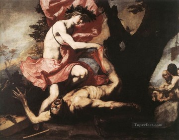 Jusepe de Ribera Painting - Apollo Flaying Marsyas Tenebrism Jusepe de Ribera